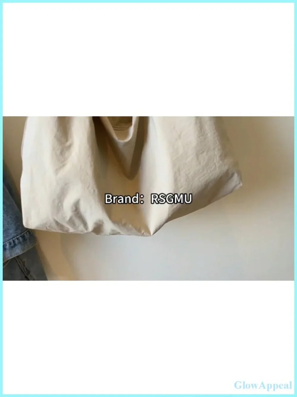 Slouchy Canvas Tote Bag Y2K Casual Cute Shoulder Purse Women's Handbag